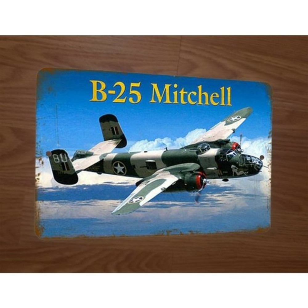North American B-25 Bomber Mitchell -Vintage‎ Look 8x12 Metal Wall Sign